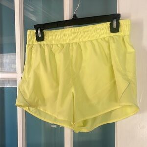 Women's Yellow Athletic Shorts